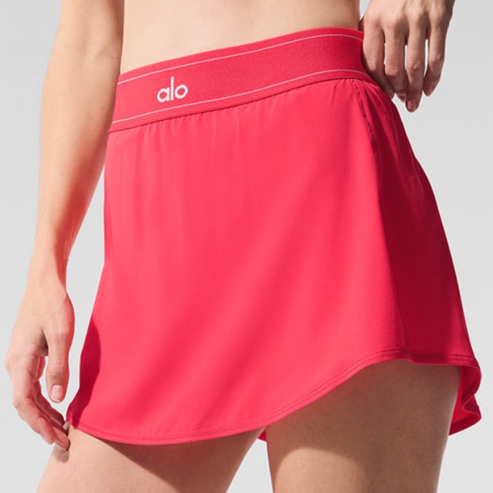 NWT ALO YOGA Match Point Skirt Candy Red